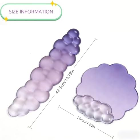 2 in 1 Gel Cloud Wrist Rest Set for Keyboard and Mouse - Office Accessories
