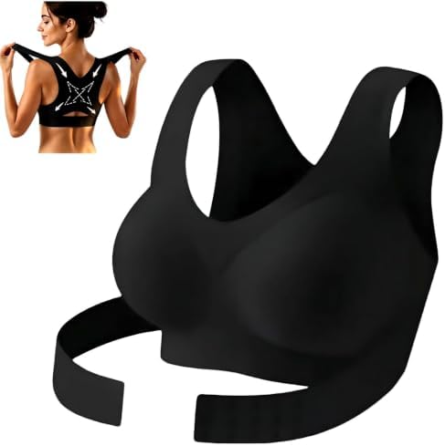 Front Closure Bras for Women Posture Corrector Cross Back Jelly Bralettes