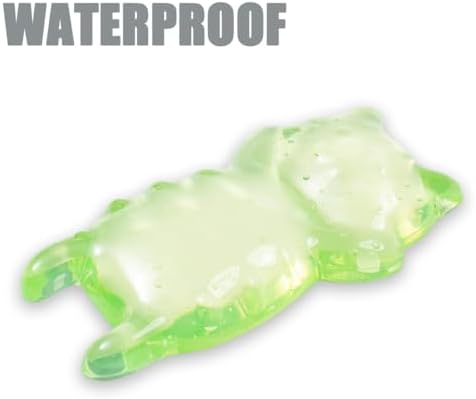 Ergonomic Silicone Gel Mouse Wrist Rest – Clear Cute Cat Mouse Wrist Rest, Comfort & Support for Typing and Gaming (Green)