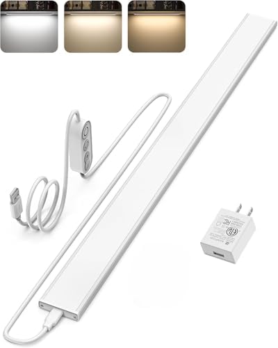 ASOKO 24 Inch Under Counter Light 3 Color 900LM Kitchen Desk Lamp