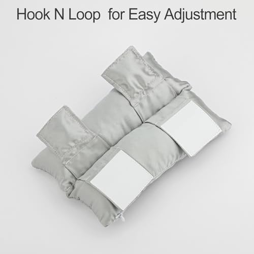 Satin Neck Pad Strap Cushion for Arm Sling Pillow Comfort Support Padding Rotator Cuff Replacemet Surgery Elbow Brace Carry Padded Cover Broken Wrist Hand Injury, Silver Gray