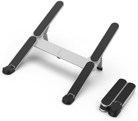 Ventilated Cooling Laptop Stand for Offices and Travel, Silver