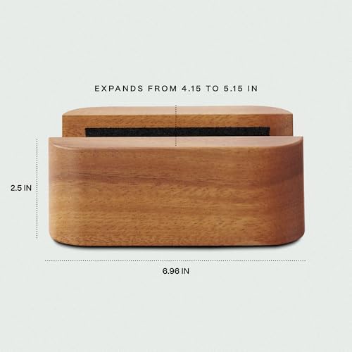 COREMINDED Adjustable Dual Vertical Laptop Stand for Desk, Wooden Laptop Holder, MacBook Pro Stand, Wood Mac Air Dock