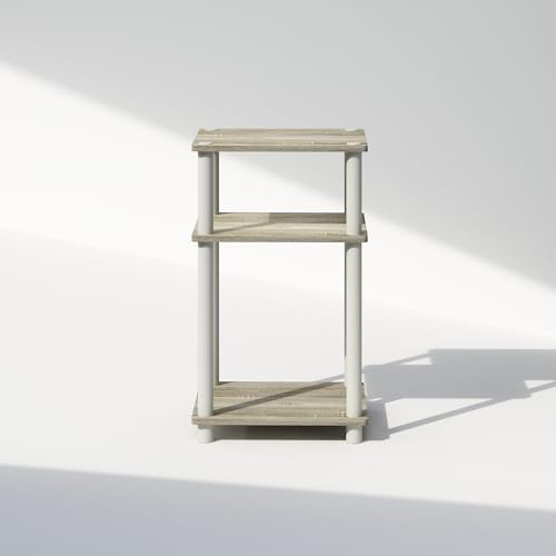 Furinno JUST Toolless 3-Tier Night Stand, Open Storage, Sonoma Oak