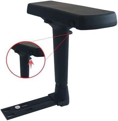 Height Adjustable Chair Armrest Pair, Gaming Boss Chair Arms Set Replacement,Black (4D)
