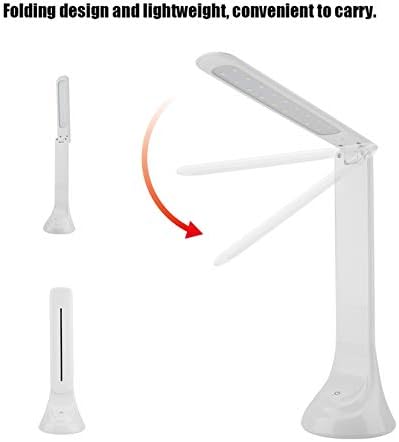 Rechargeable Folding LED Desk Lamp, Eye Care Table Light with 3 Brightness Levels, Anti - Glare 18 LED Bulbs for Reading Study, USB Charging Desktop Lamp for Home Office