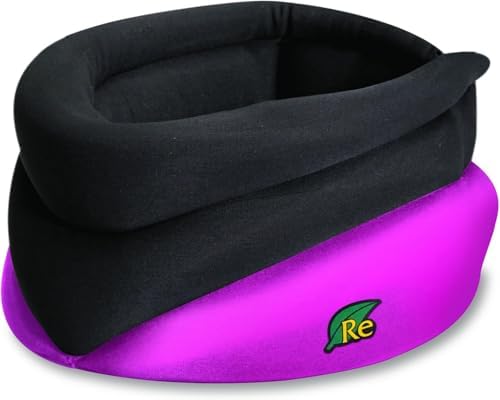 Caldera International - Releaf® Neck Rest – Soft Neck Brace for Neck Pain and Support, Comfortable Neck Brace for Sleeping, Cervical Collar Neck Support Brace for Travel, Reading - Medium, Pink