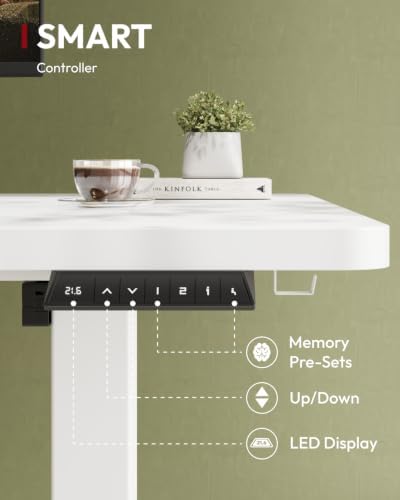 SANODESK One-Piece 40 x 24'' Electric Height Adjustable Standing Desk