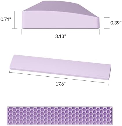 Keychron Silicone Wrist & Palm Rest, 17.6" Full Size for K10 Pro / K10 Max / Q6 / Q6 Pro / Q6 Max / Q6 HE / V6 / V6 Max / C4 HE, Washable, Non-Slip Base, Typing Support, Light Purple