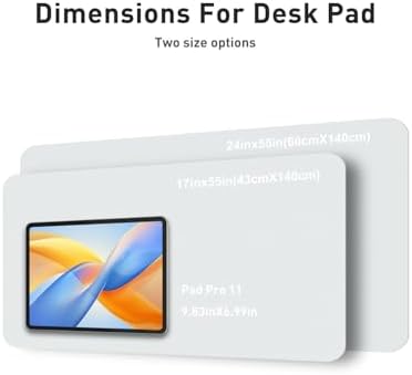 Aothia Faux Leather Desk Mat - Non-Slip PU Leather Desk Blotter, Waterproof Writing Surface, Large Desk Pad for Office & Home (Barely Grey, 55" x 24")