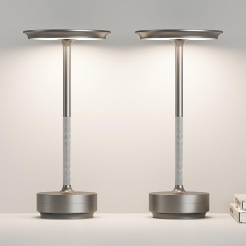 LED Cordless Table Lights Set of 2, Built-in 5000mAh Touch Lamps