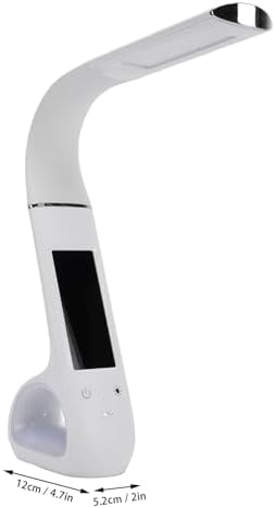 LED Desk Lamp, 3 Color Temperature Modes Eye Protection with 150 Degree Adjustable Goose Neck and VA LCD Screen, for Office Work Study Reading Bedroom (White)