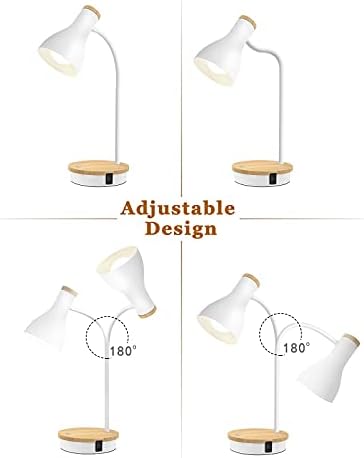 LALISU Metal Desk Lamp Wireless Charging Table Lamp Touch Reading Lights