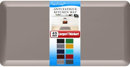 4/5 Inch Thick Kitchen Mat - Cushioned Anti Fatigue Mat for Kitchen Floor
