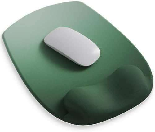 ErgoFlow Gel Wrist Rest Mouse Pad-Ergonomic Cushion for Desk, Cute Aesthetic Computer Decor for Women,Small Mousepad Mat&Laptop Pads-Office,Home Wireless Support&Ergo Accessories (08Earthy Green)