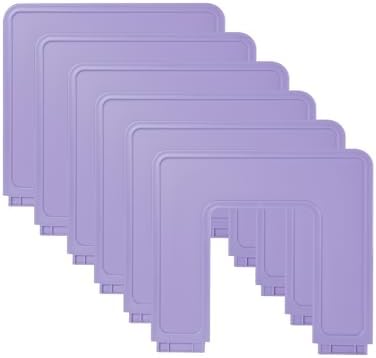 Adjustable File Sorter Accessories 6 Pieces Upright Plates, Expandable File Folder Holder Accessory, Desktop Binder Organizer, School Office File Organizer, Purple