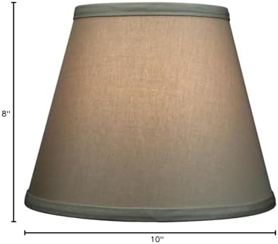 FenchelShades.com Lampshade 6" Top x 10" Bottom x 8" Slant Height With Spider Attachment 0.4 Inch Diameter for Lamps With a Harp (Stone)
