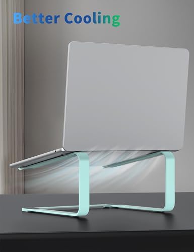 SOUNDANCE Laptop Stand for Desk, Metal Riser, Fits 12-17.3 Inch, Blue