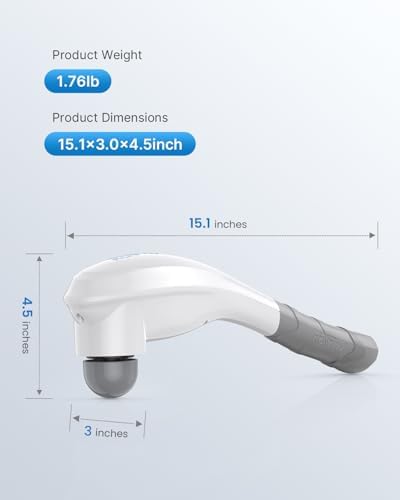 RENPHO Cordless Handheld Massager, 5 Adjustable Speeds and Massage Modes