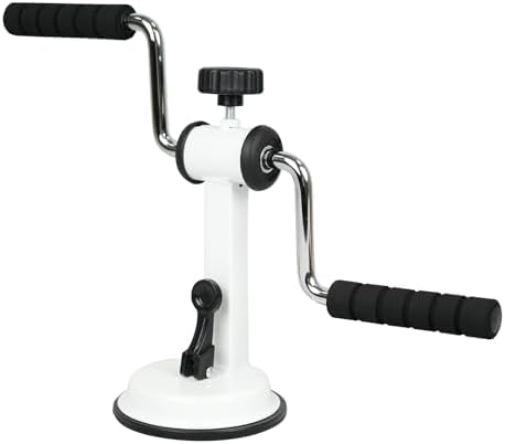 Senior Arm Exercise Machine, Adjustable Upper Body Pedal Trainer with Suction Base, Compact Shoulder & Arm Mobility Trainer for Daily Fitness, Office and Travel Use