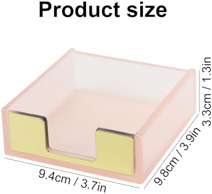 MultiBey Pink Sticky Notes Memo Pad Holder Dispenser