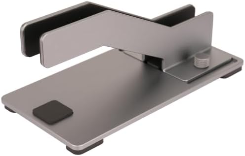 Adjustable Vertical Laptop Stand, Premium CNC Aluminum Laptop Holder with Tool-Free Dual Knobs, Universal Dock for MacBook, Surface, Dell, HP, Lenovo & All Laptops, Space Saving Desk Organizer