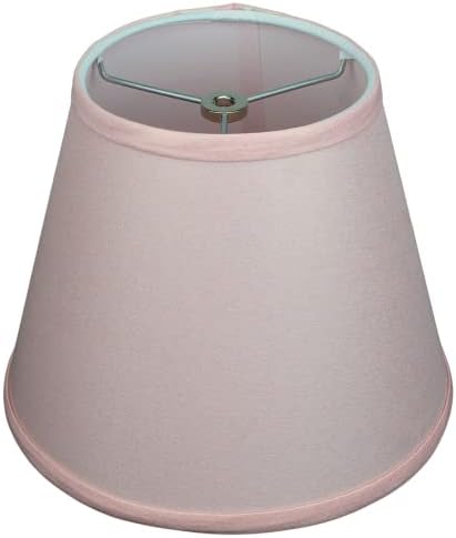 FenchelShades.com Lampshade 6" Top Diameter x 10" Bottom Diameter x 8" Slant Height 6x10x8" with Spider Attachment Diameter 0.4 Inch for Lamps with a Harp (Shimmer - Crystal Pink)