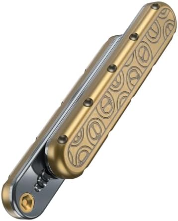 EDC Fidget Slider Metal Fidget Toys Adults Stress Relief ADHD(Bronze)