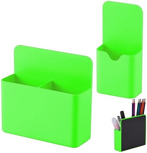 KITANIS Magnetic Pen Holder,2 Pack Magnetic Dry Erase Marker Holder with Generous Compartments,Strong Magnet Storage Marker Pen Pencil Organizer for Refrigerator,Whiteboard,Locker Accessories