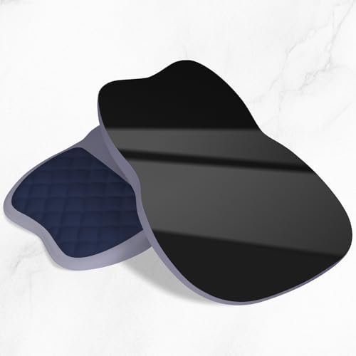ITNRSIIET Ergonomic Mouse Pad Wrist Support with Memory Foam Massage Bulge & Non-Slip PU Base, Carpal Tunnel Pain Relief, Prevent Wrist Sweating, 12 x 8 x 1.2 inch, Gray Blue
