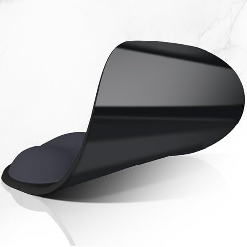 ITNRSIIET Ergonomic Mouse Pad, Cushioned Gel Wrist Rest, Non-Slip Base, Smooth Surface, Compatible with All Mice for Office & Gaming, Desk Accessory, 9.5 x 8.2 inch, Black Gray