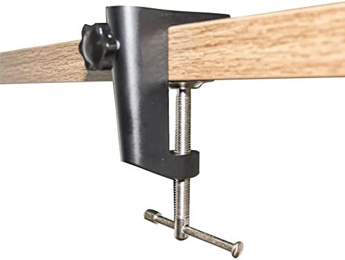 Replacement Heavy Duty C Clamp for 1/2” Base Magnifying Lamp,Desk Lamp,Swing Arm Lamp,Phone I pad Mount,Tablet Mic Holder,Table Mount Clamp for Microphone Stand Mic Boom Arm (ALU BLACK)