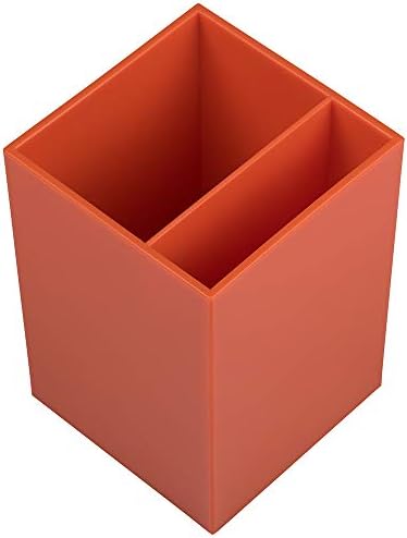 JAM PAPER Plastic Pen Holder - Orange - Desktop Pencil Cup Sold Individually