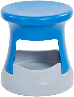 ECR4Kids Active Storage Wobble Stool, 15in Seat Height, Childrens Furniture, Blue/Light Grey