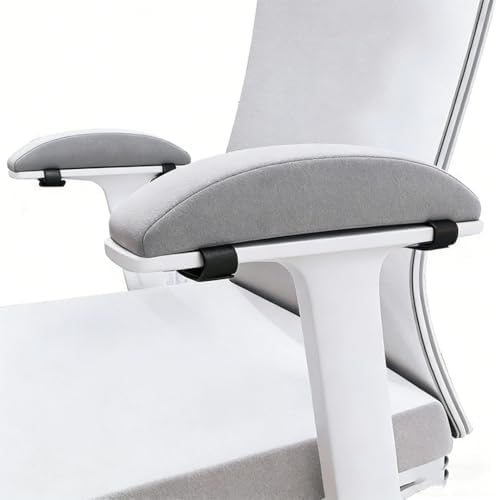 Office Chair Armrest Pads, 2 Pack Memory Foam Arm Rest Covers - Grey
