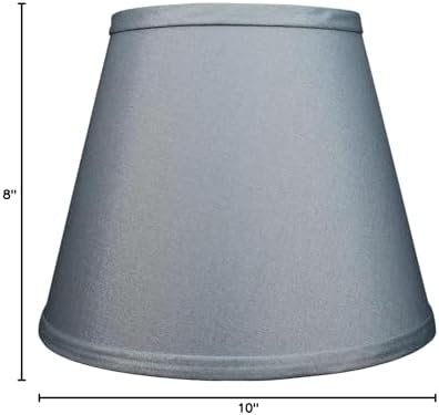 FenchelShades.com Lampshade 6" Top Diameter x 10" Bottom Diameter x 8" Slant Height 6x10x8" with Spider Attachment Diameter 0.4 Inch for Lamps with a Harp (Silver Strand)