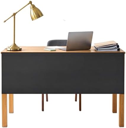 48" Under Desk Privacy Panel Self-Adhesive Modesty Panel 600D Heavy Duty Desk Skirt Privacy Divider for Office Home or Standing Workstation Concealer Shield