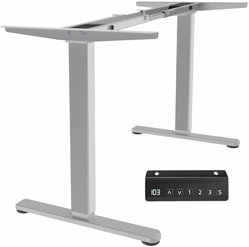 VIVO Gray Dual Motor Electric Standing Desk Frame, DESK-E-200G