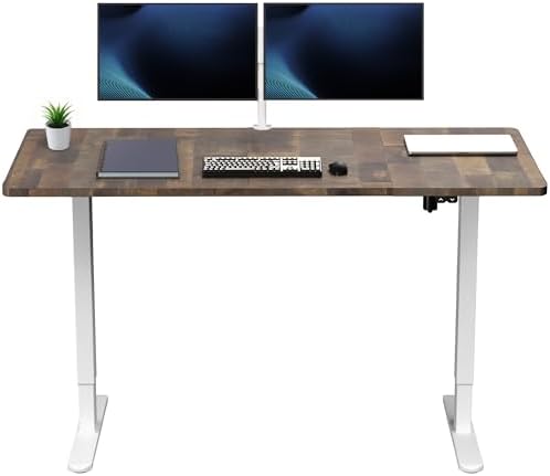 VIVO Reclaimed Wood 60 x 30 in Standing Desk, DESK-KIT-0W6P