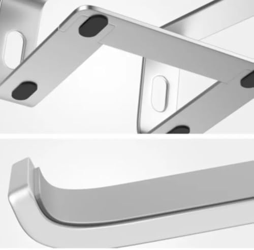 Veemoon Ventilated Laptop Cooling Stand Silver Aluminum Alloy Portable