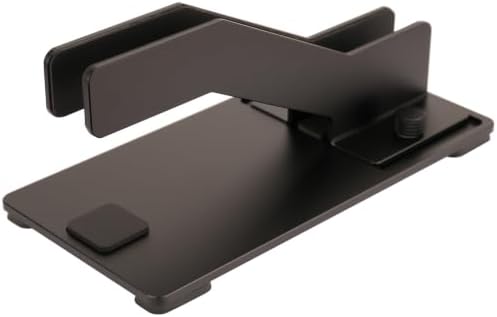 Adjustable Vertical Laptop Stand, Premium CNC Aluminum Laptop Holder with Tool-Free Dual Knobs, Universal Dock for MacBook, Surface, Dell, HP, Lenovo & All Laptops, Space Saving Desk Organizer