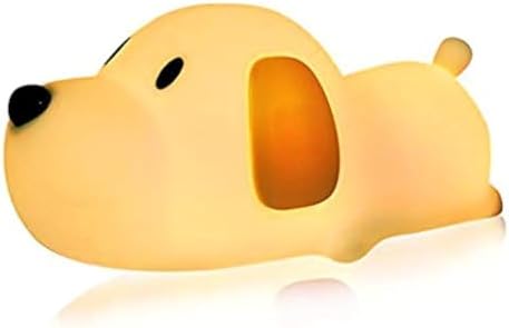 S NMT Silicone LED Papa Puppy Night Light Touch Sensor Switching Night Lamp, Transform Between Warm White 2700K and White 6500K, Safe SIL+ABS, Sleep Timer Setting for Kids Babies Bedside and Nursery