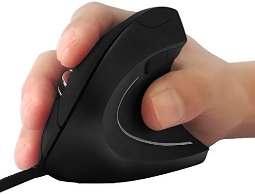 Wired Ergonomic Vertical Mouse, Adjustable DPI Optical Mice for Right Hand