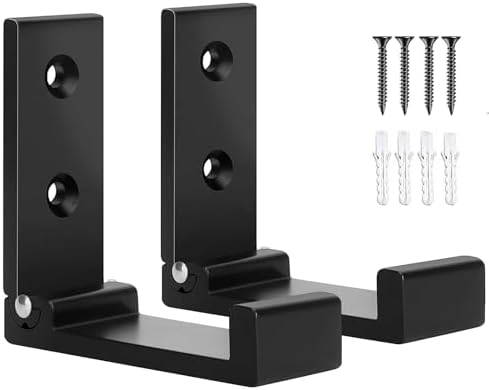 OHIYO Folding Wall Hook 2PCS Folding Coat Hooks for Hanging Heavy Duty Coat & Bag & Backpack & Hat & Headphone Foldable Coat Hooks Wall Mounted Saves Space (Black)