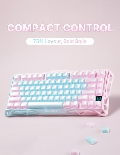 GravaStar Mercury K1 Lite 75% Wireless Mechanical Gaming Keyboard RGB