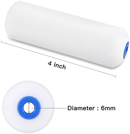 Mister Rui Mini Foam Paint Roller, 30 Pack, 4 Inch Small Paint Roller
