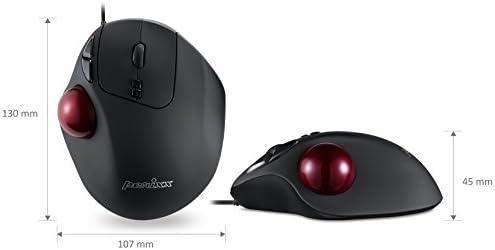 Perixx Perimice-517 Wired Trackball USB Mouse, 7 Button Design, Build-in 1.34 Inch Trackball with Pointing Feature