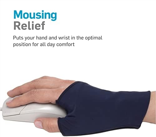 NatraCure Computer Gloves (Carpal Tunnel Relief) Size: Medium/Large - One Pair (Reversible) - (For Wrist and Hand Pain Relief from Typing and Other Repetitive Movements)