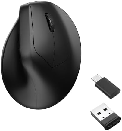 Keychron M5 1K Wireless Vertical Mouse with Thumb Wheel, Silent Clicks
