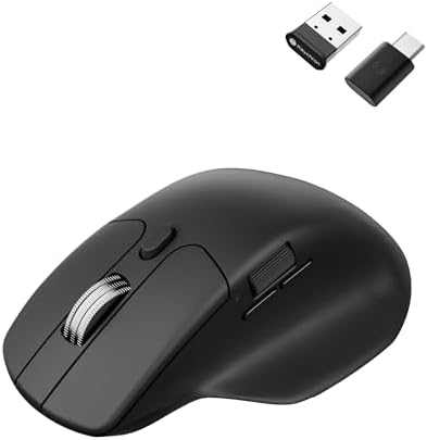 Keychron M6 Silent Wireless Gaming Mouse, 1000Hz, Bluetooth/2.4G/Wired, PixArt 3311 Sensor (12K DPI), 86g, 5 On-Board Memory Profiles for Plug & Play, Programmable for Mac/Win/Linux – Black